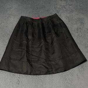 Banana Republic MAD MEN Skirt Womens 6 Black A-line Pleated Lined Old Money
